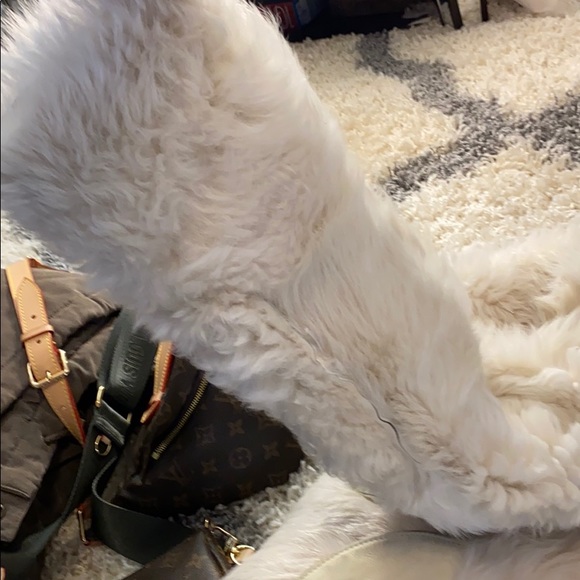 Beautiful leather/ shearling winter coat - Picture 10 of 15